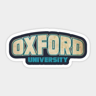 Vintage Oxford University Sticker